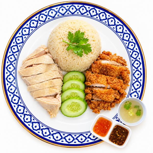 ข้าวมันไก่รวม(ไก่ต้ม+ไก่ทอด)